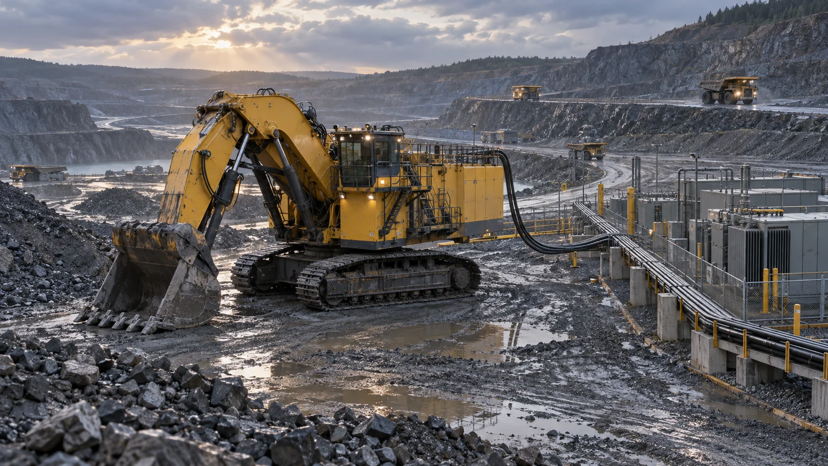 Electric mining excavators are forcing mines to plan power before productivity