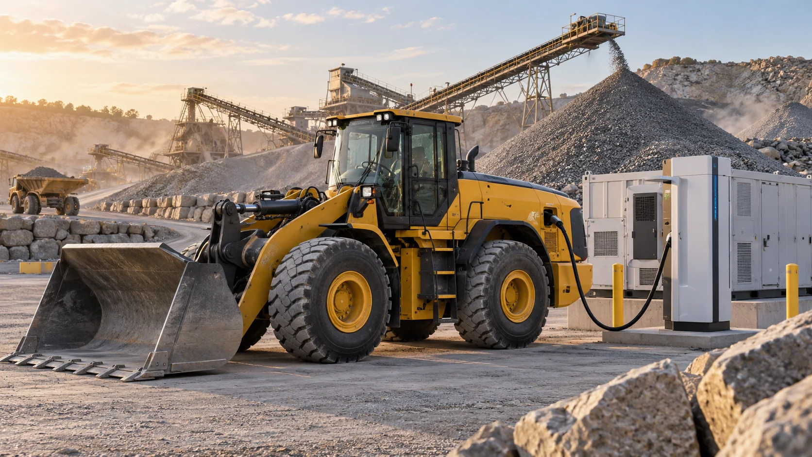 Electric Quarry Machines Are Ready. Charging Plans Are the Hard Part.