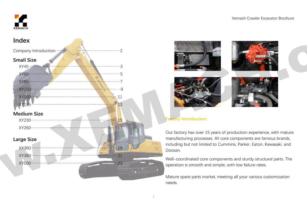 Xemach Large Excavator Catalog_XY Series XeMach Heavy Machinery Company