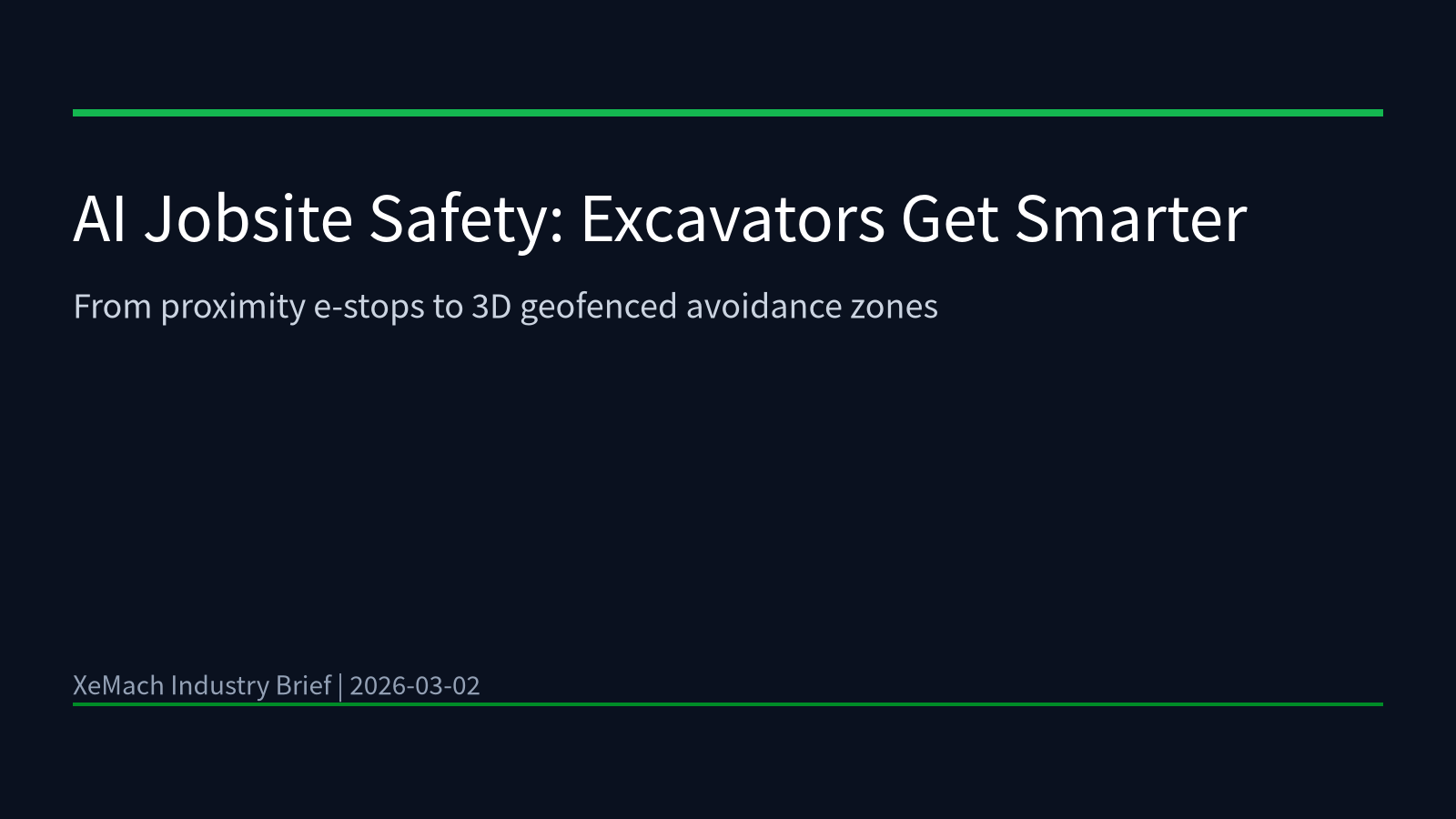 AI jobsite safety infographic for excavators