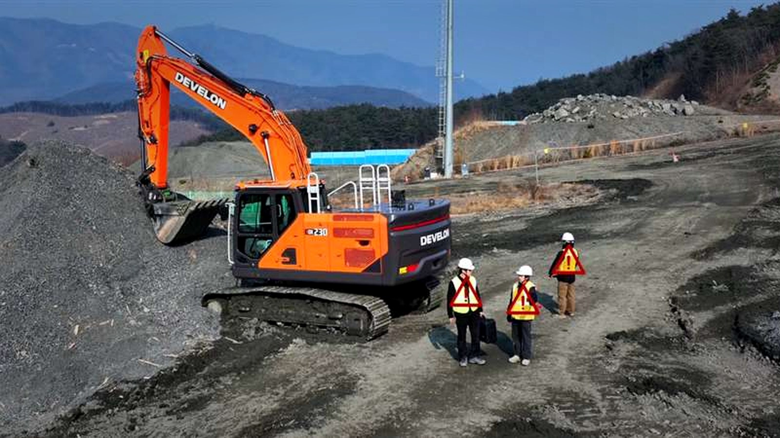 Excavator on a jobsite (illustrative)