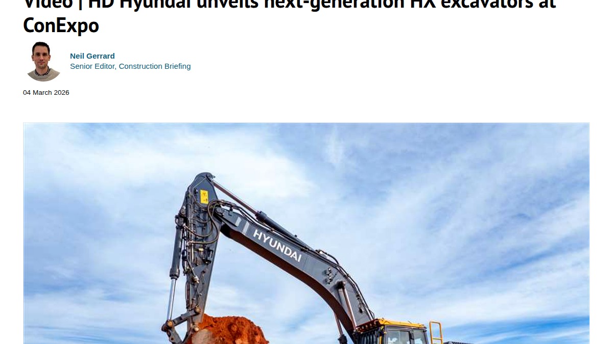 Crawler excavator at ConExpo 2026
