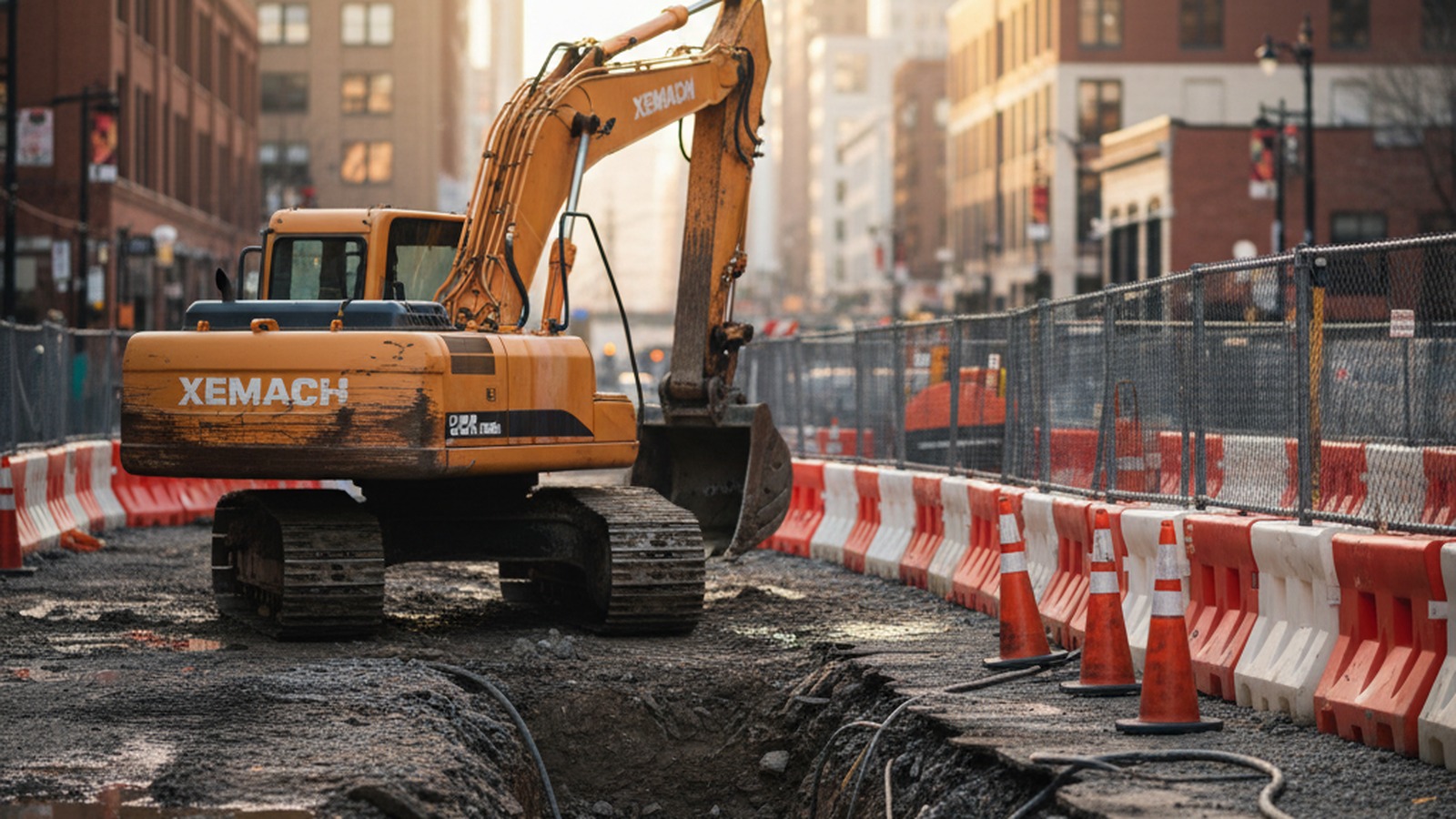Excavator safety systems in urban utility trench work