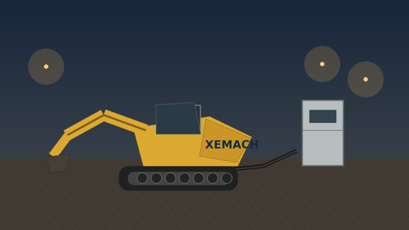 XeMach electric excavator industry feature image
