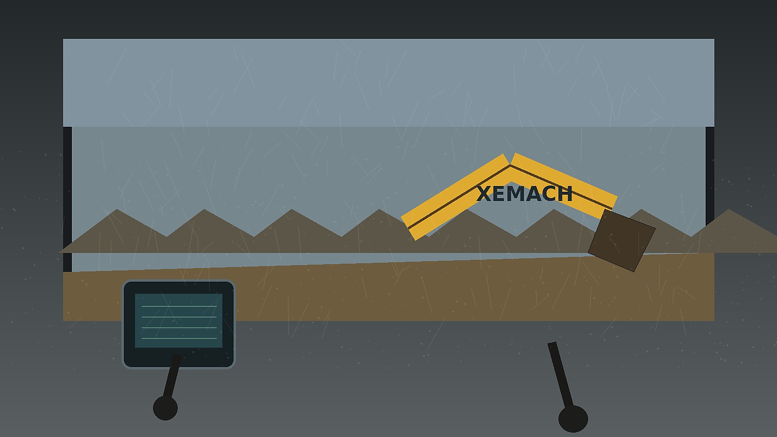 XEMACH mining excavator guidance cab view